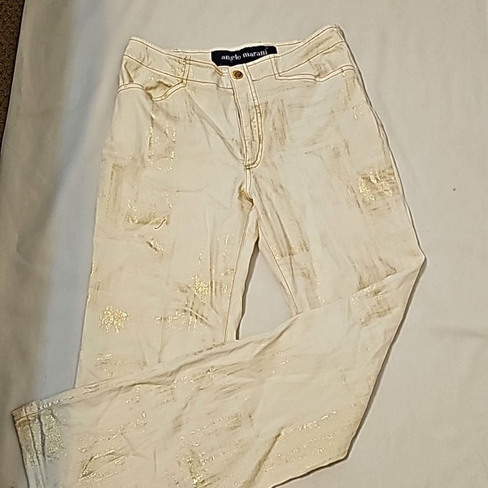 Angelo marani abstract‎ art pants made In Italy size 46